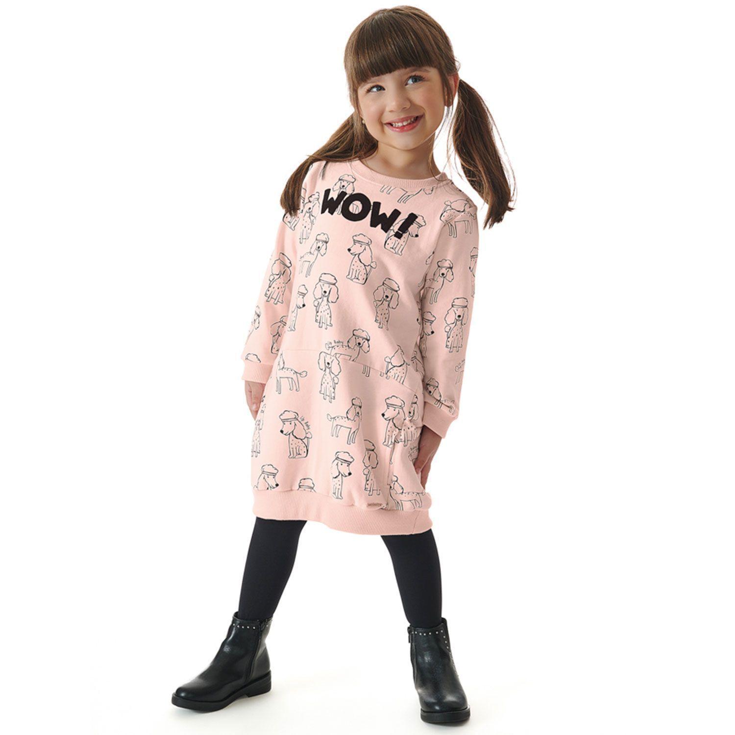 Vestido Poodle Rosado Up Baby-0