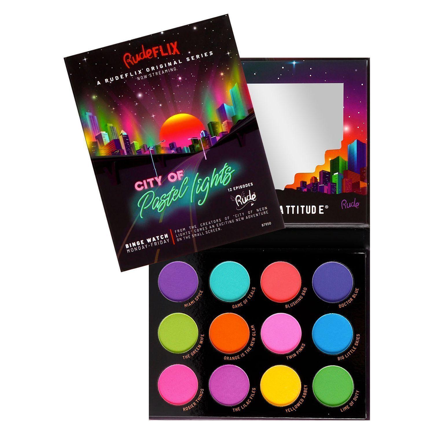 Pack 2 Paletas De Sombras "City Of Pastel Lights" + “City Of Dreamy Lights” Rude Cosmetics-1