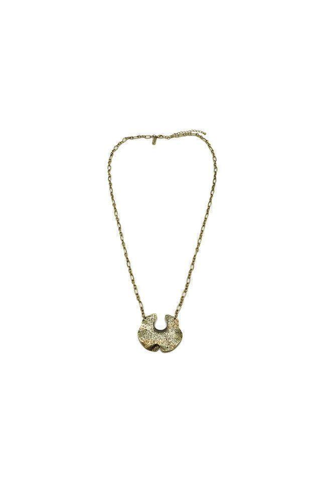 Collar Largo Dorado Organic Pétalo Humana-0