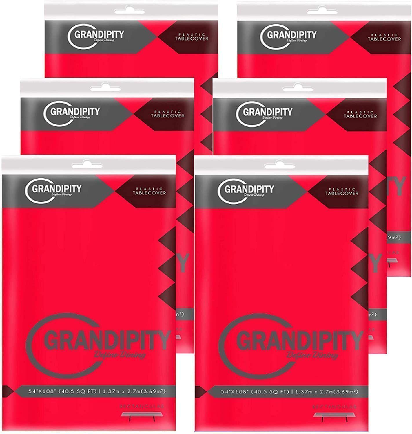 Pack 6 manteles rectangulares Grandipity Rojo-1