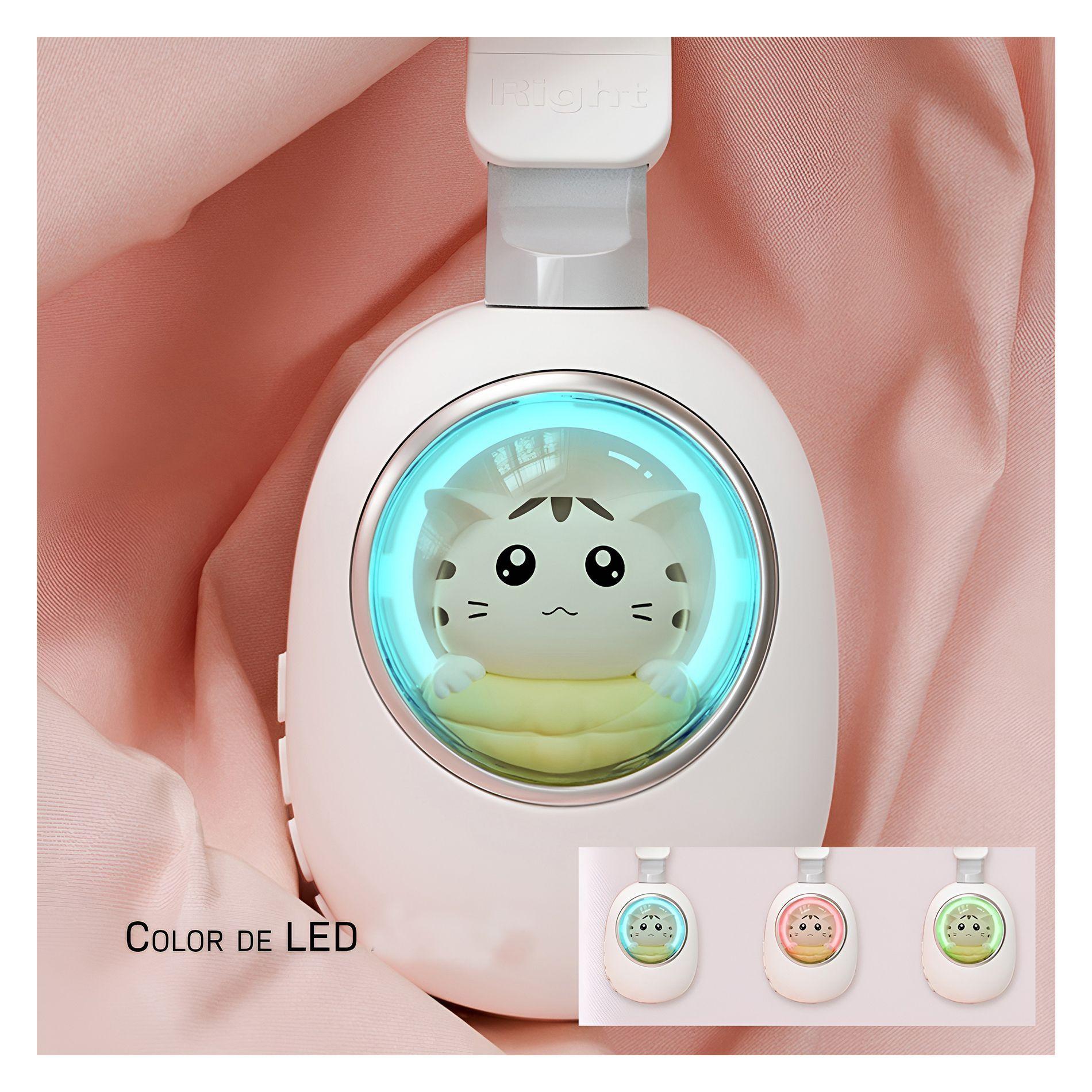 Audífono Bluetooth Diseño Kwai Cat Celeste-5