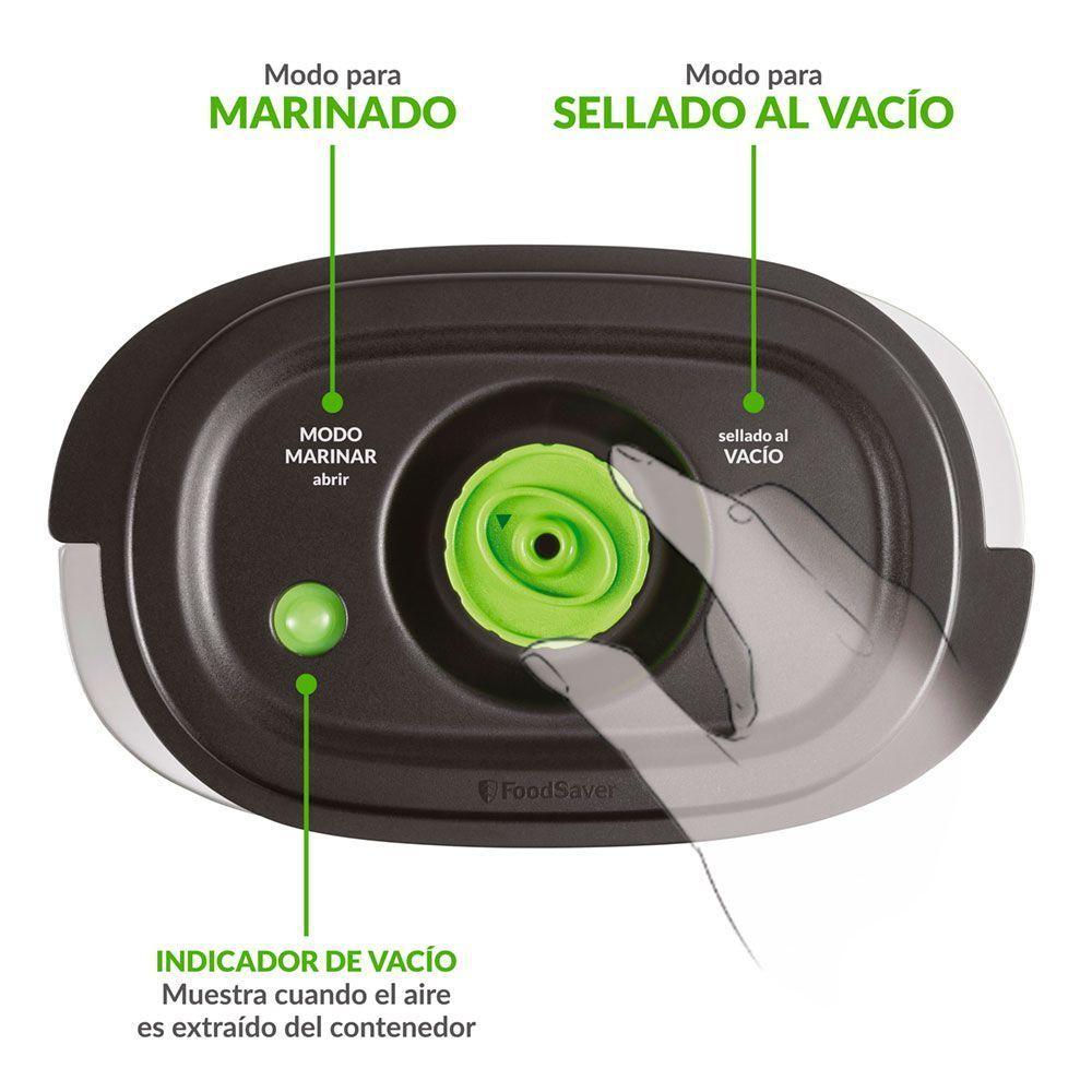 Pack Contenedores FoodSaver® con Marinador (700 ml., 1.2 litros y 1.8 litros) FFC026X-2