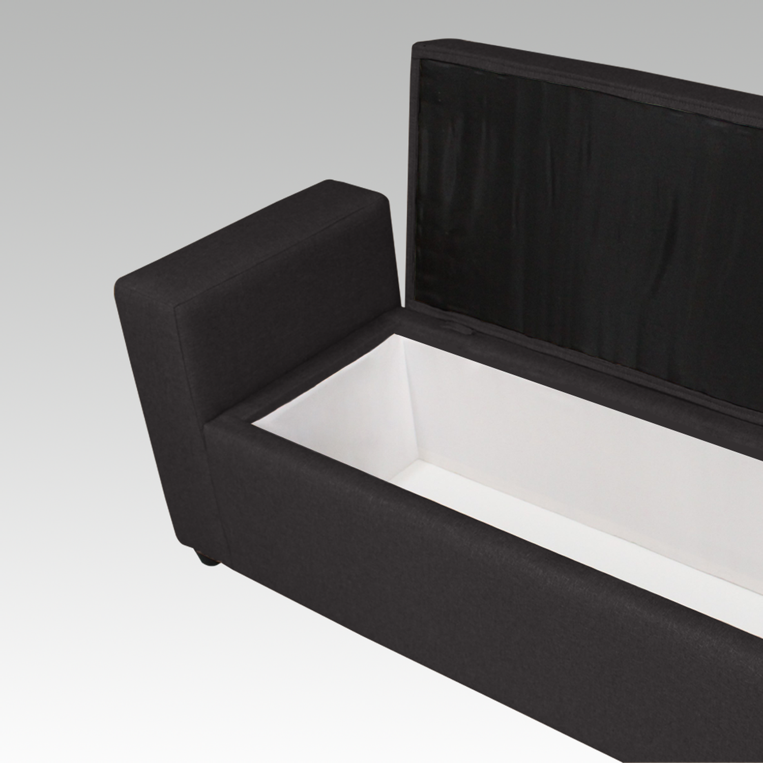 Banqueta Baúl 8 Botones Alcorcón gris oscuro-1