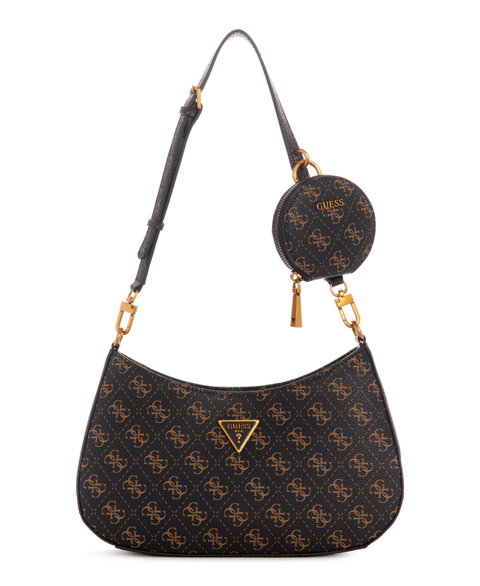 Cartera Guess Alexie Top Zip Shoulder Bnl Café-0