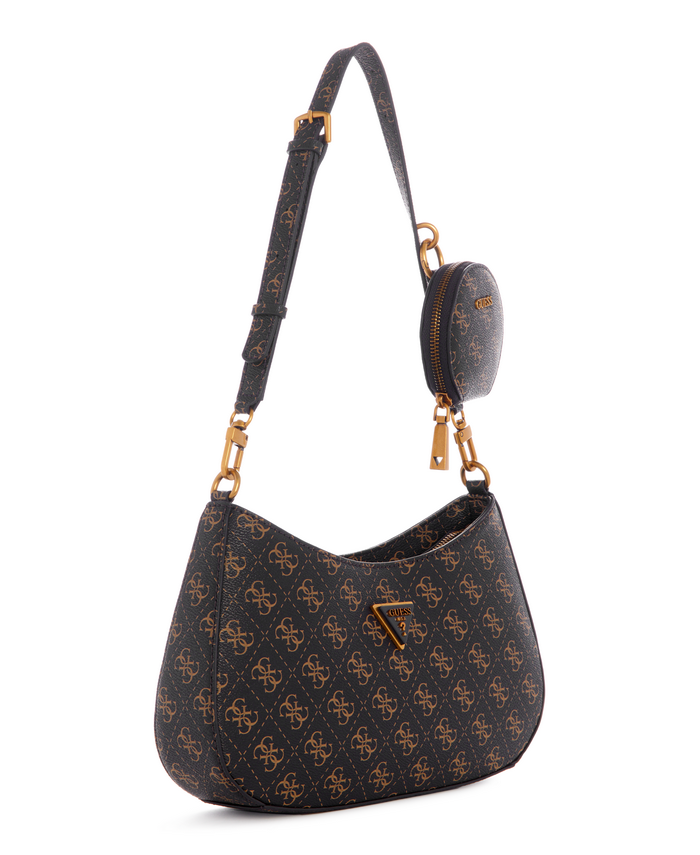 Cartera Guess Alexie Top Zip Shoulder Bnl Café-1