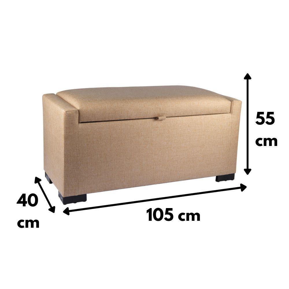 Banqueta con Baúl Leyzy Beige Omega 40X55X105 cm Máxima Design-3