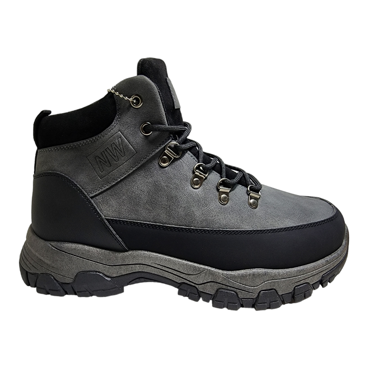 Zapatilla Hombre Gris New Walk Caña-4