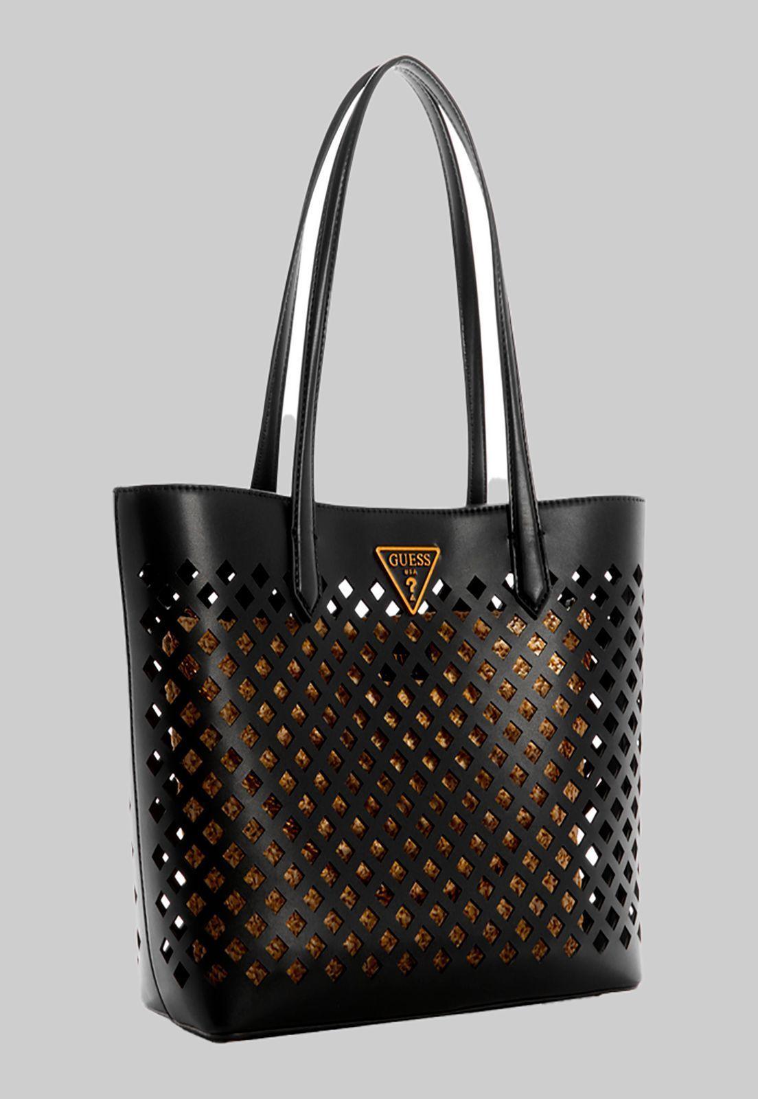 Cartera Aqua Tote Bla Negro Guess-2