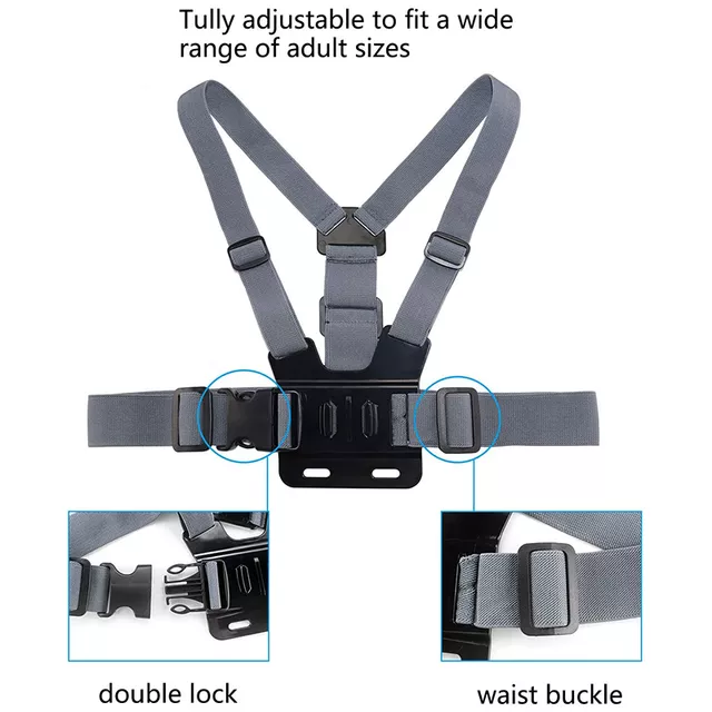 Arnés de Pecho Gris + Soporte + Tornillo + Bolsa de genero-3