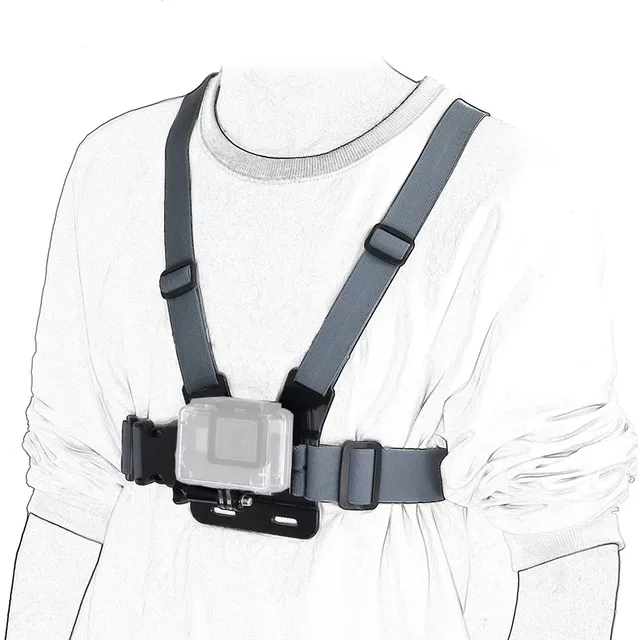 Arnés de Pecho Gris + Soporte + Tornillo + Bolsa de genero-2