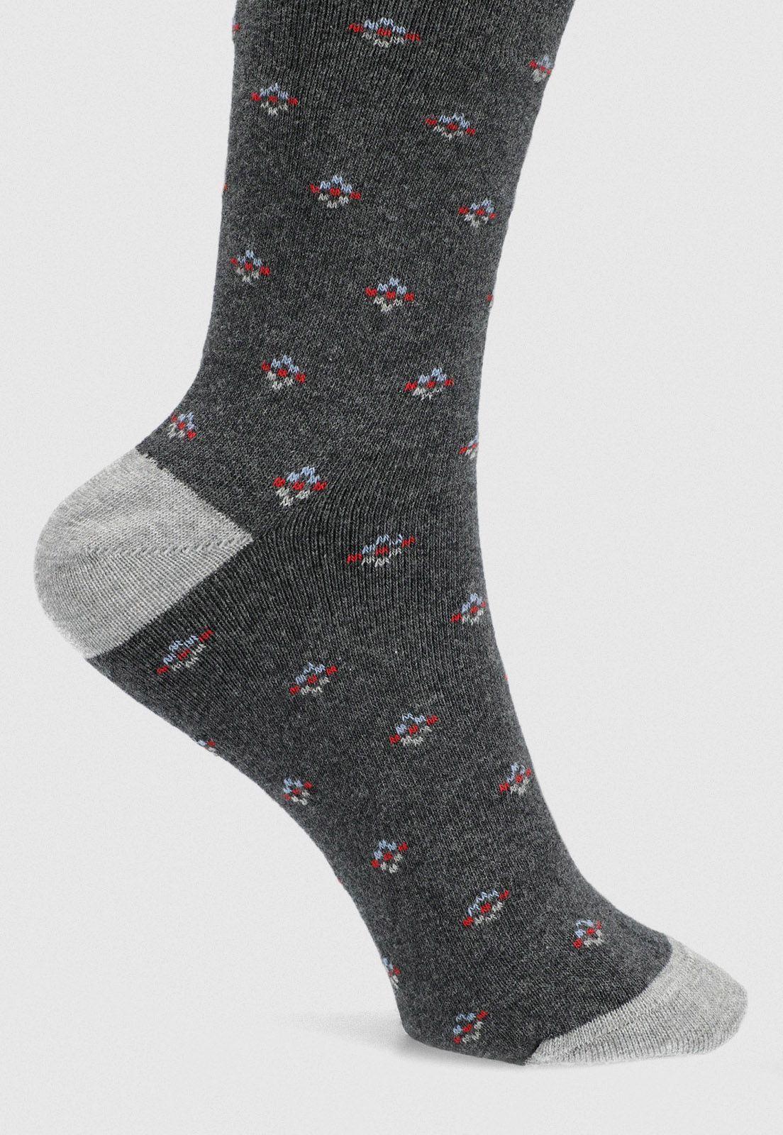 Calcetín diseño gris 2110122916-2