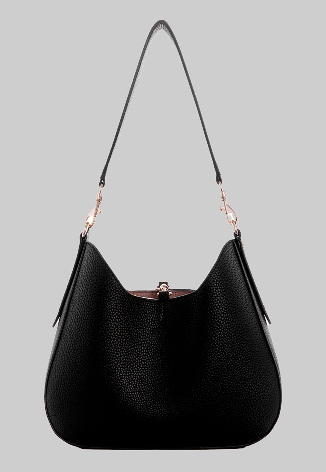 Cartera Eco Brenton Hobo Bla Negro Guess-3