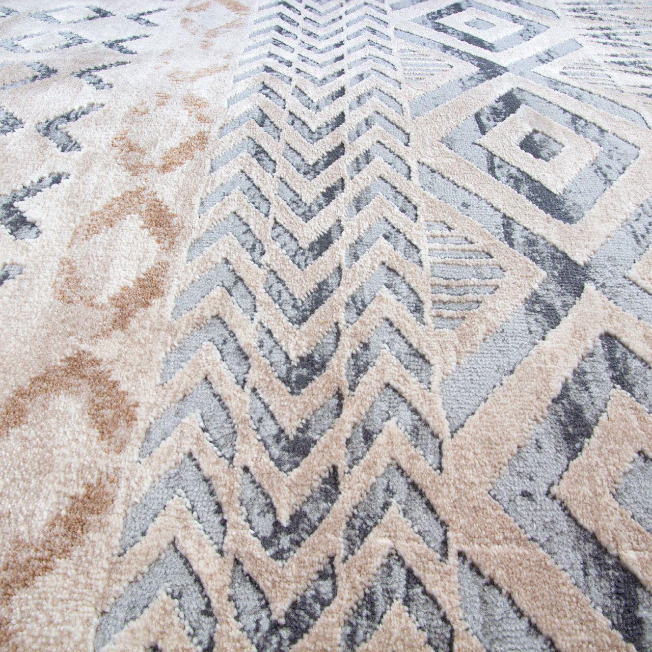 Alfombra Moderna Diseño 290x200 cms. Gruesa Beige-1