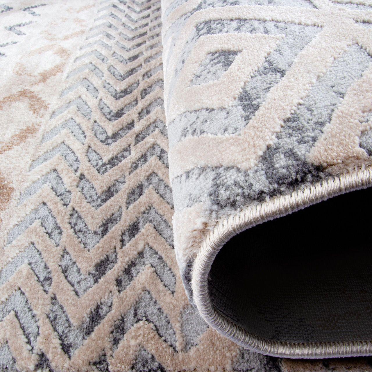 Alfombra Moderna Diseño 290x200 cms. Gruesa Beige-2