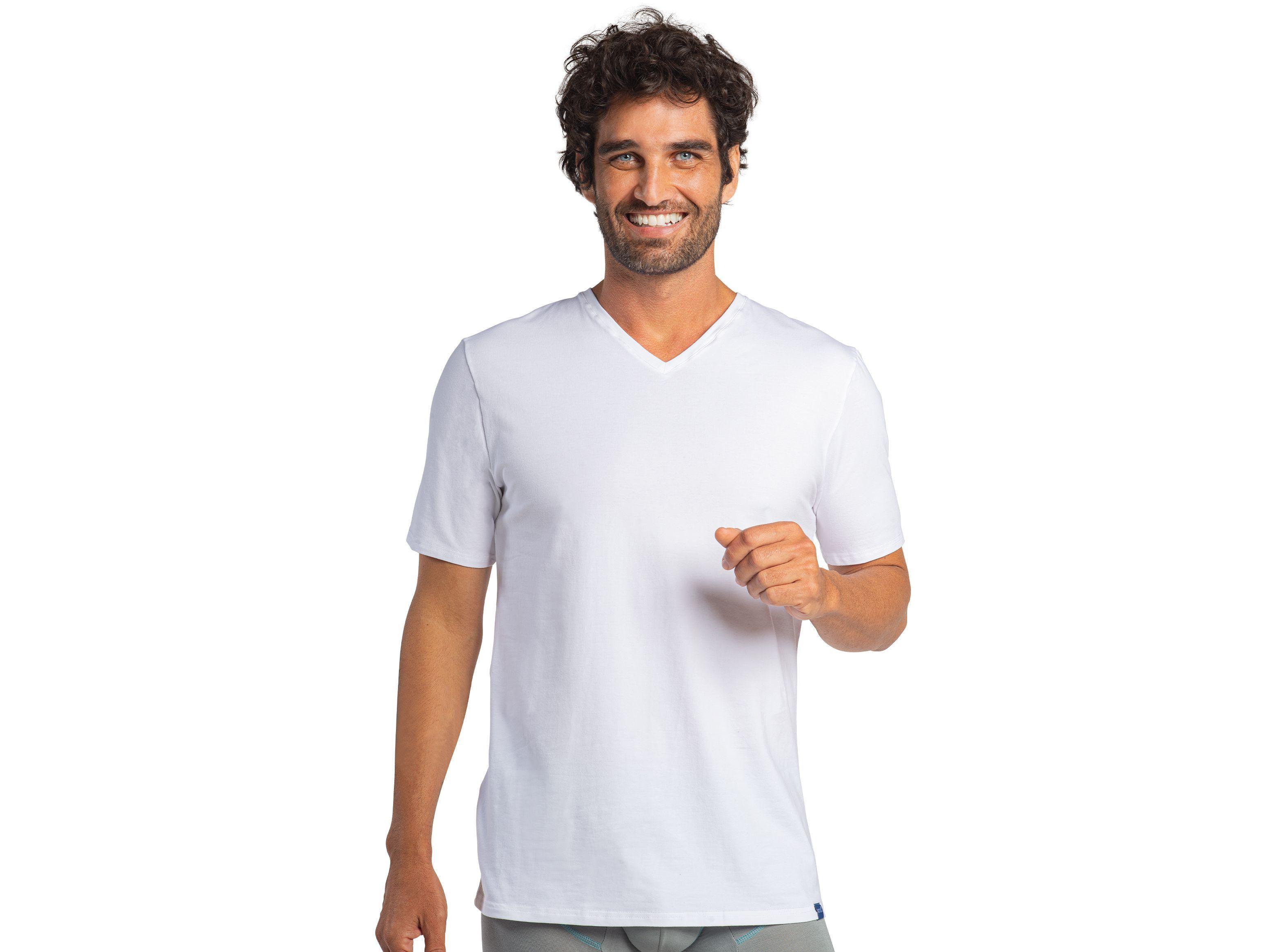CAMISETA MANGA CUELLO V CORTA PACK 2 -2