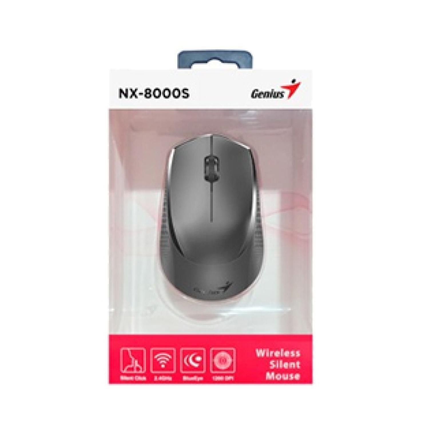 Mouse Inalambico USB 3 Botones Negro NX-8000S Genius-2