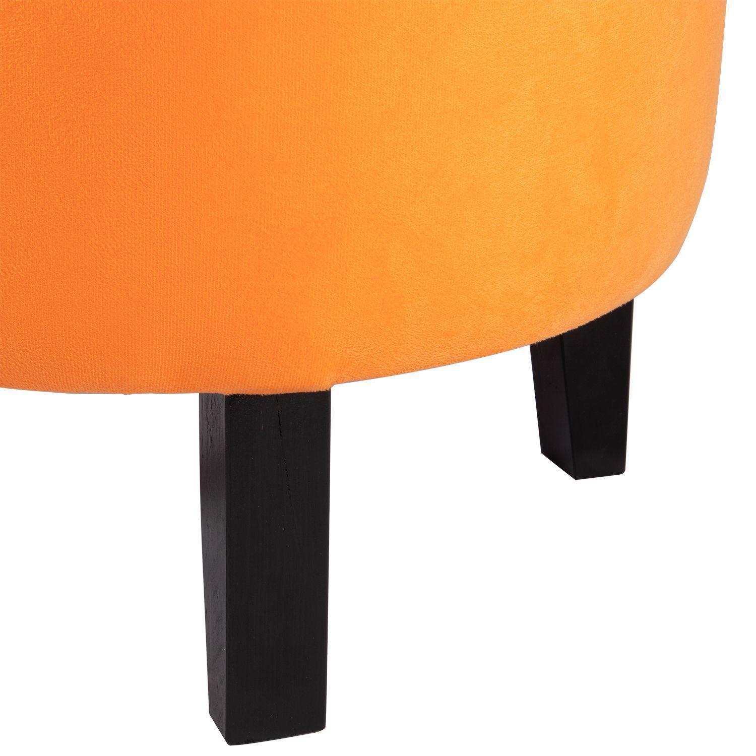 Pouf Jack Naranjo Felpa 48x48x40 cm Máxima Design-3
