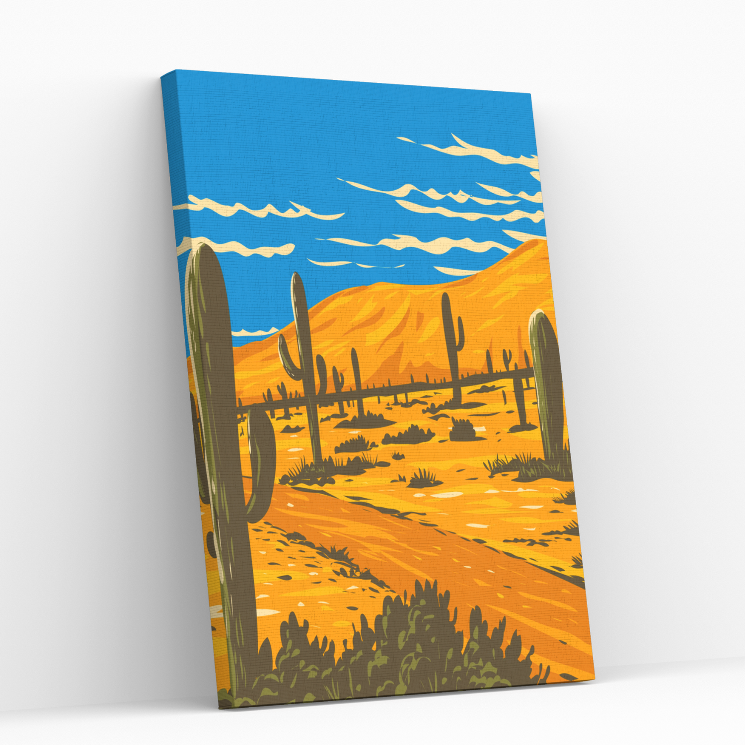 Pintura por números 25x35cm en bastidor Desierto - Painting by number-0
