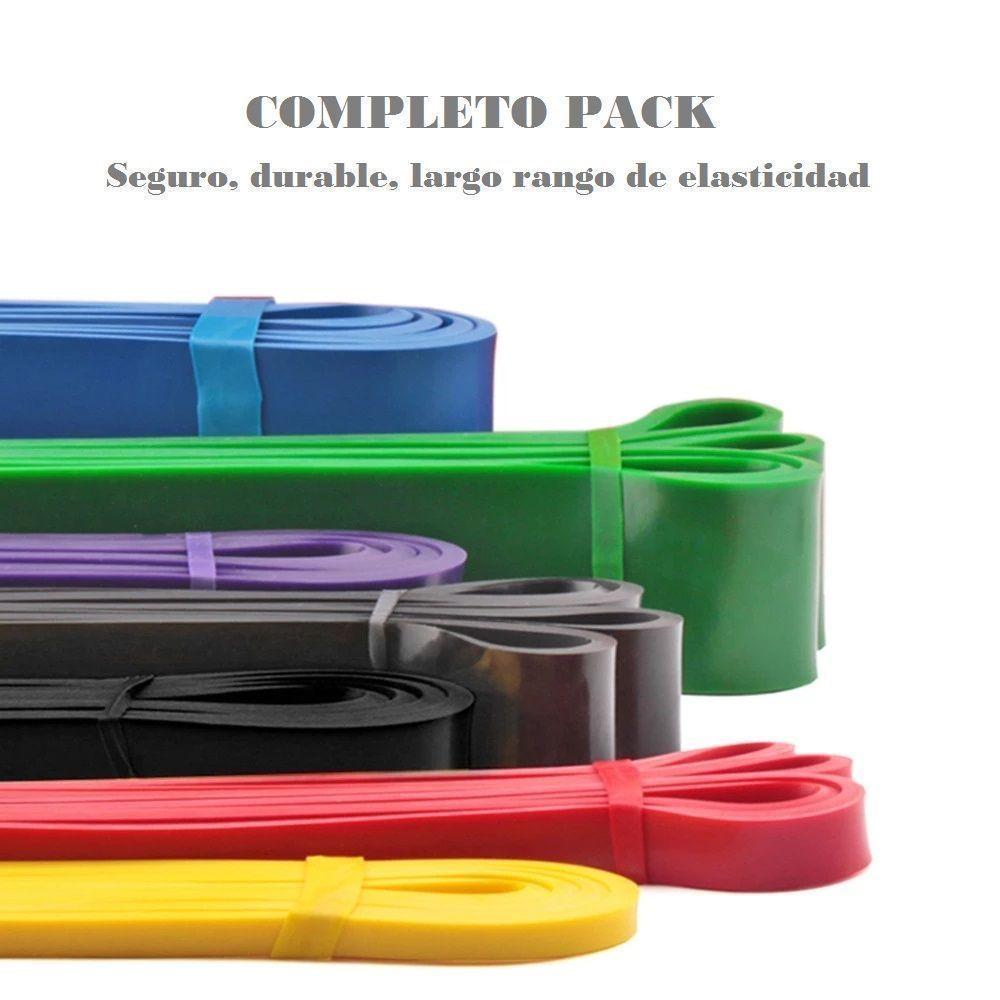 KIT 5 POWER BAND LATEX BANDAS ELÁSTICA CIRCULAR +ACCESORIOS-4