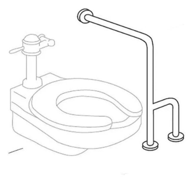 Barra De Seguridad Inoxidable Al Muro-suelo De 3 Apoyos-1