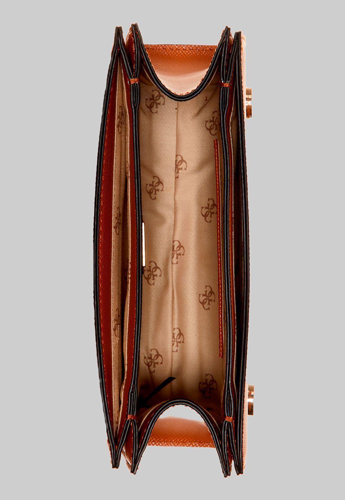 Cartera Alexie Crossbody Flap Lgc Café Guess-2