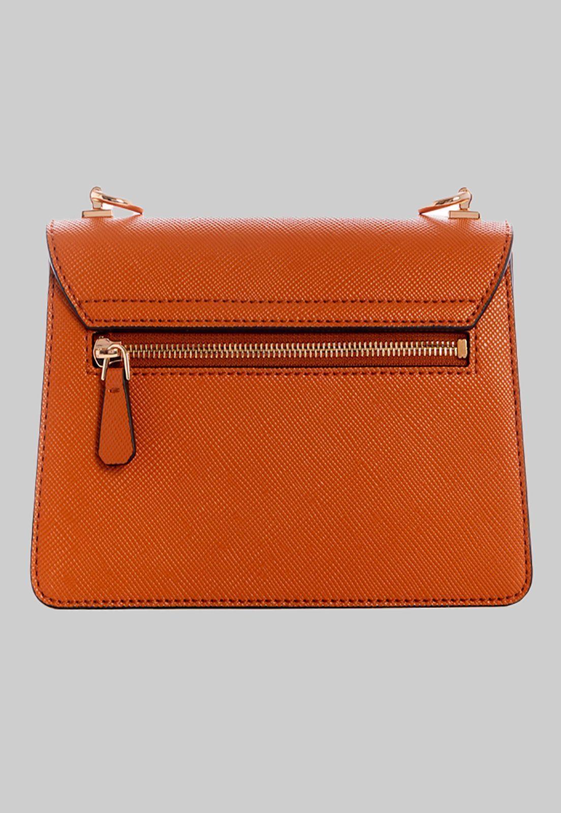 Cartera Alexie Crossbody Flap Lgc Café Guess-1