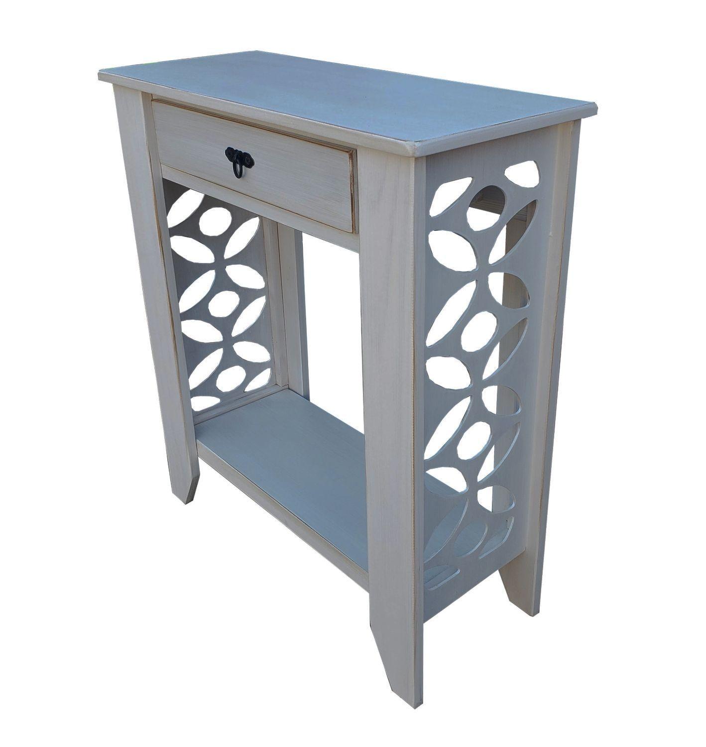 Arrimo blanco con panel decorativo-2