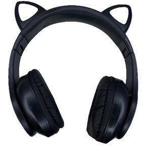 Audifonos Bluetooth Orejitas De Gato Con Luz Negr-4