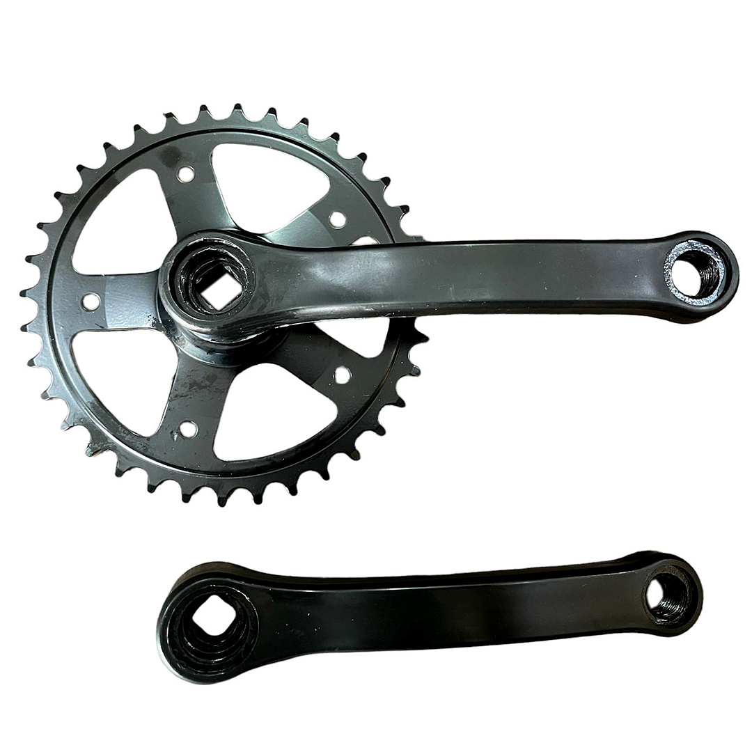 VOLANTE BITTELI SIMPLE 36T 152mm BIELA PLASTIFICADA NEGRA-0
