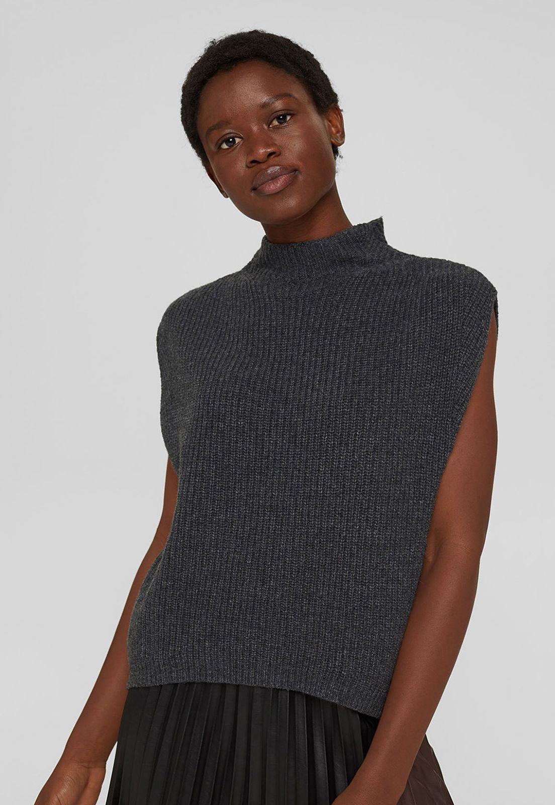 Sweater De Punto Acanalado Esprit-0