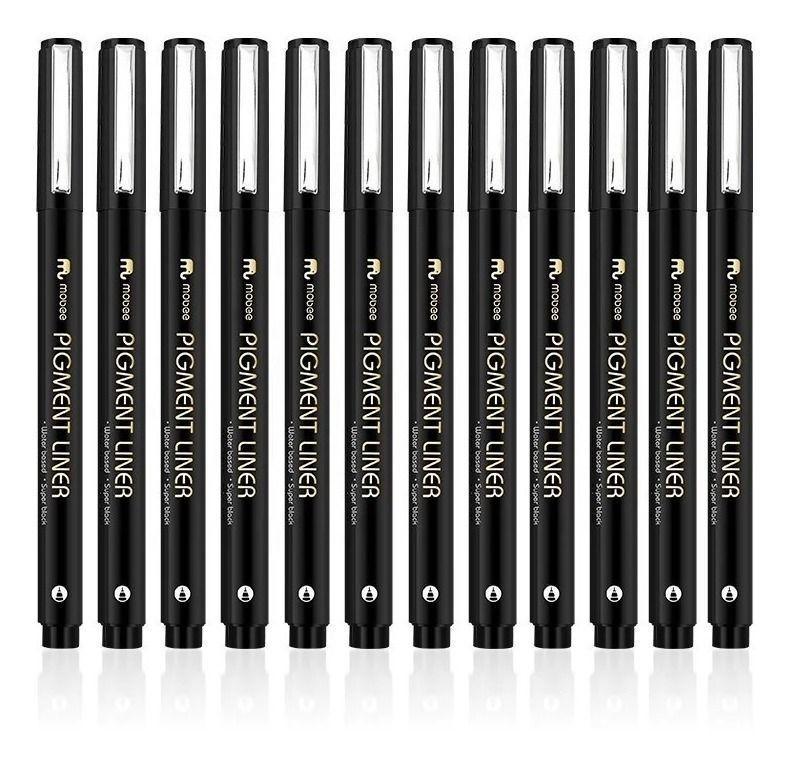 Lapices Tiralineas Set 12 Unidades Lettering Marcador Mobee-2