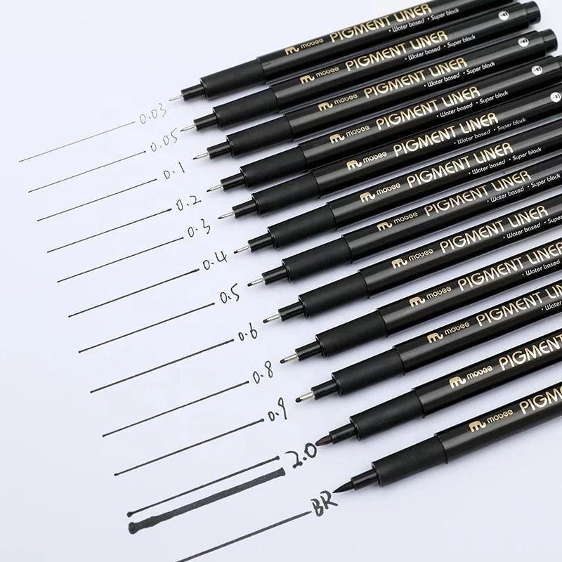 Lapices Tiralineas Set 12 Unidades Lettering Marcador Mobee-3