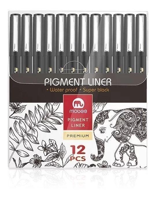 Lapices Tiralineas Set 12 Unidades Lettering Marcador Mobee-0