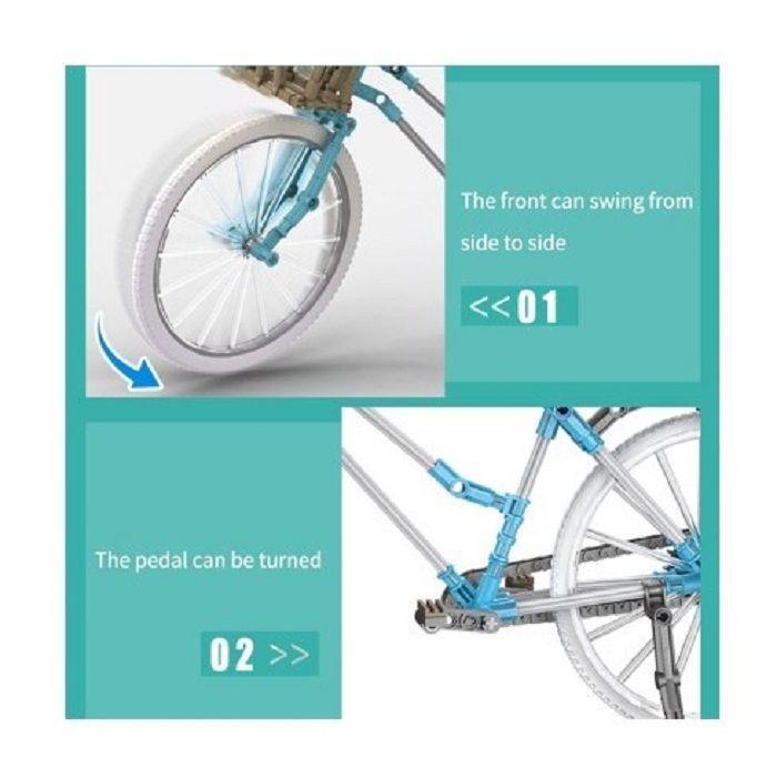 Bicicleta a Escala Armable Color Celeste-4