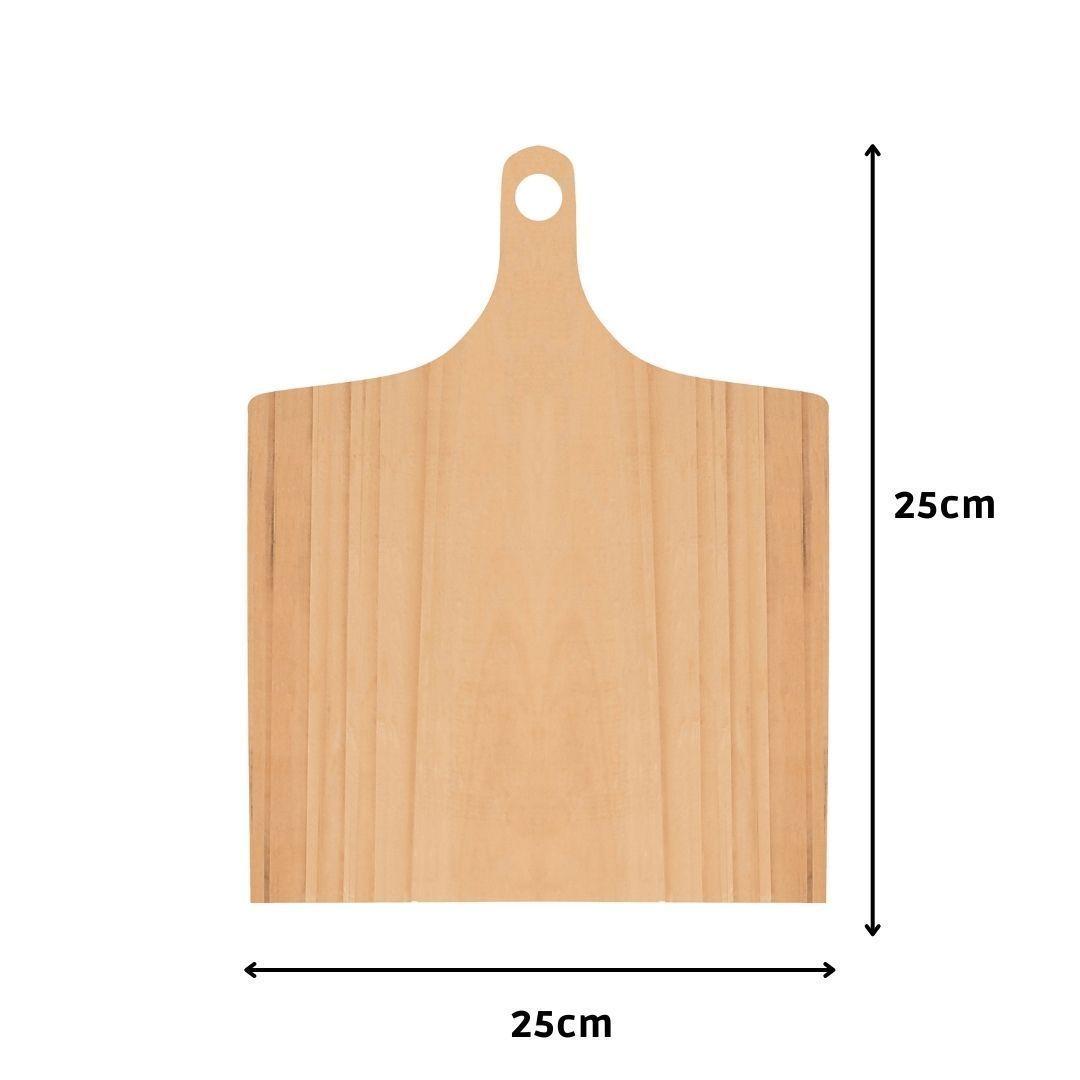 Tabla de Madera para picar alimentos 25x25 cm hecho a mano en Chile-3