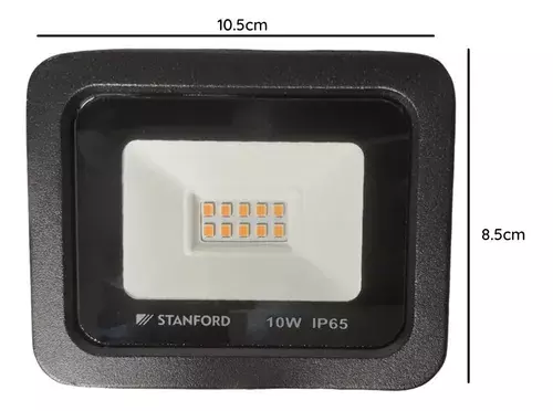 Foco Proyector De Área Led 10w Exterior Sec Luz Cálida-3