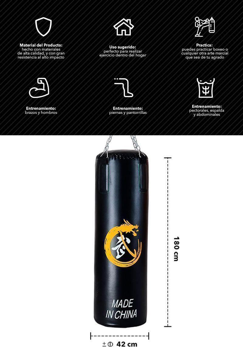 Saco Boxeo Punching Ball 180 cm Negro-2