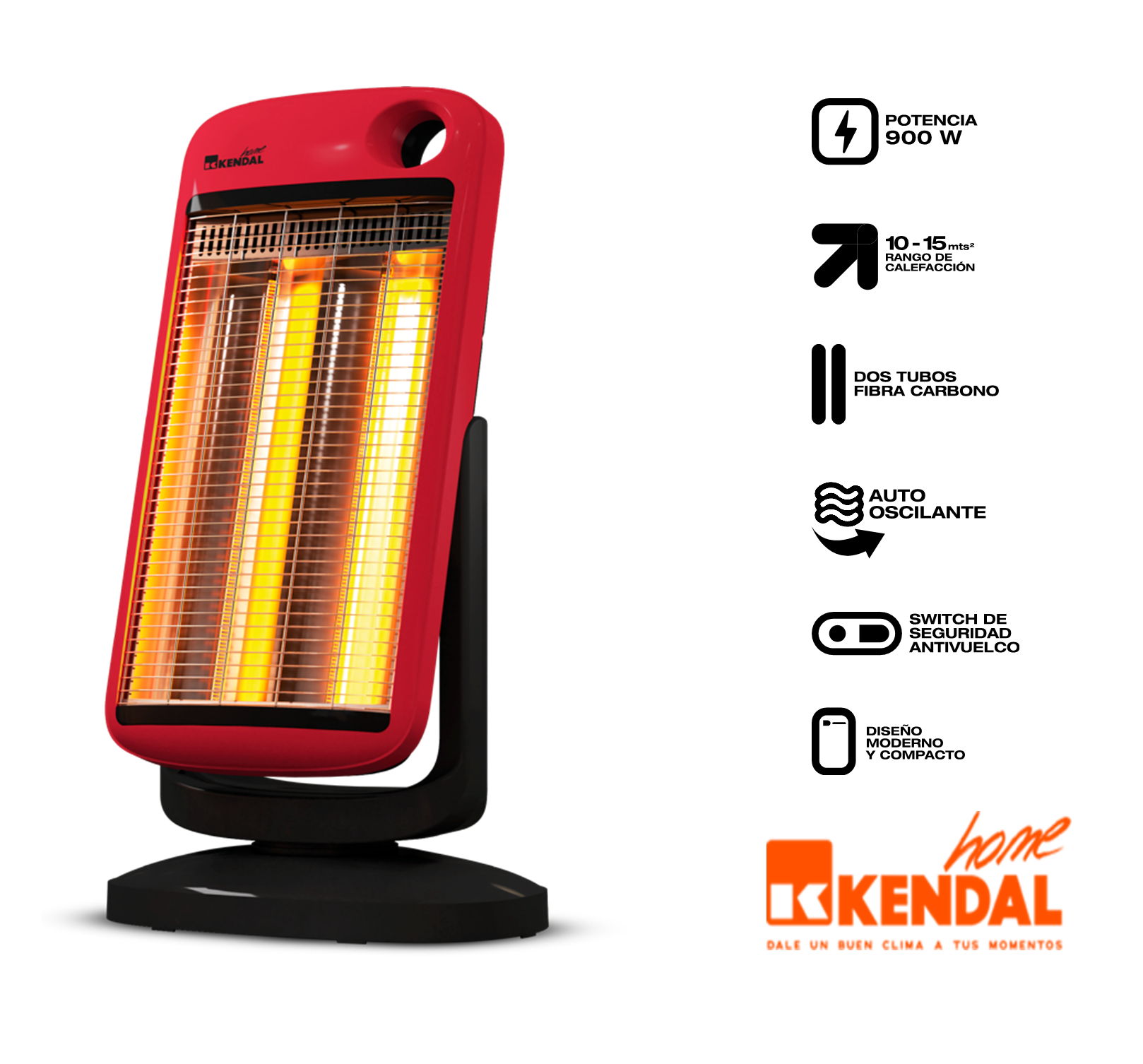 Estufa Fibra De Carbono Kfc 90 - Roja C/Negro-1