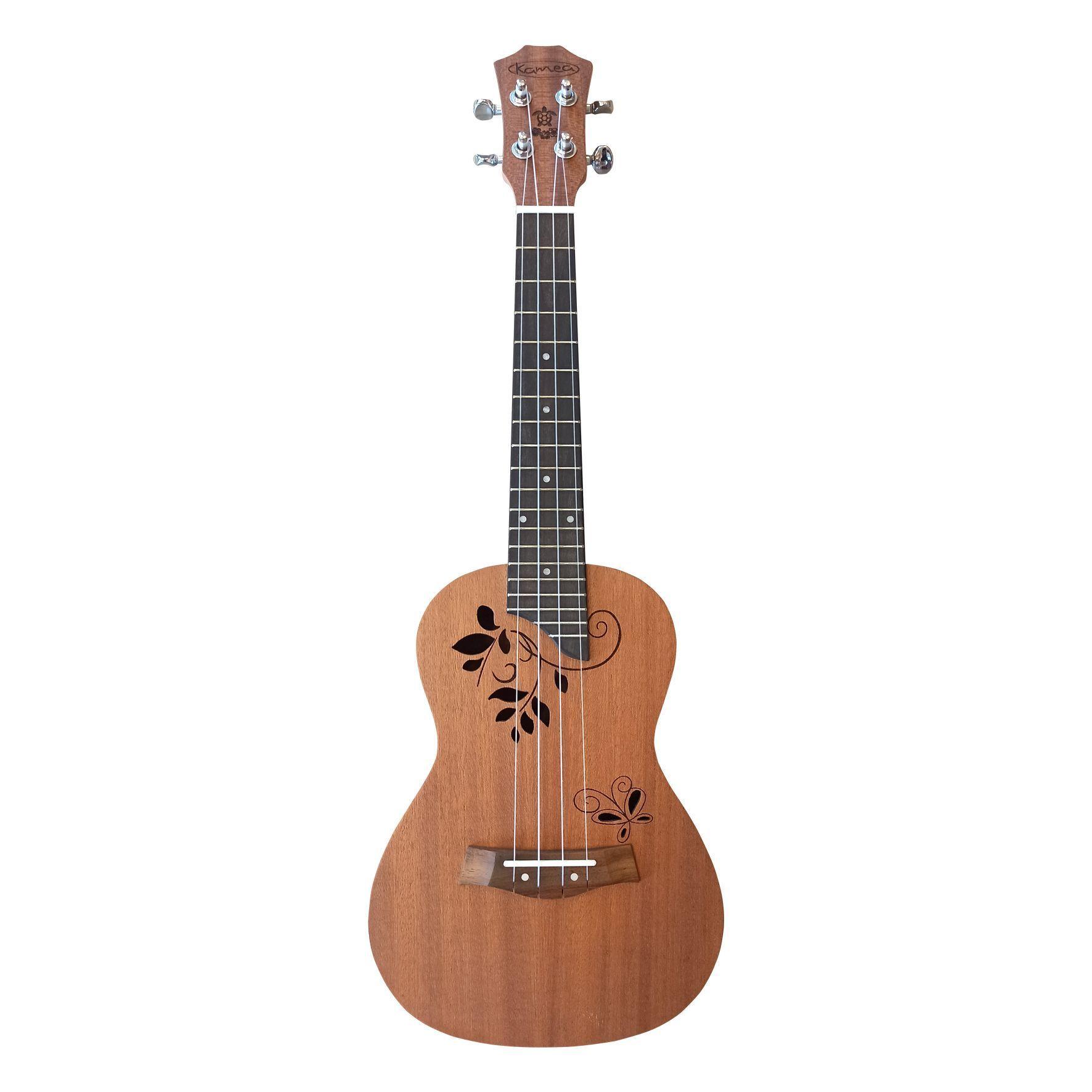 Ukelele Kamea Concierto Flores + Funda + Afinador-0
