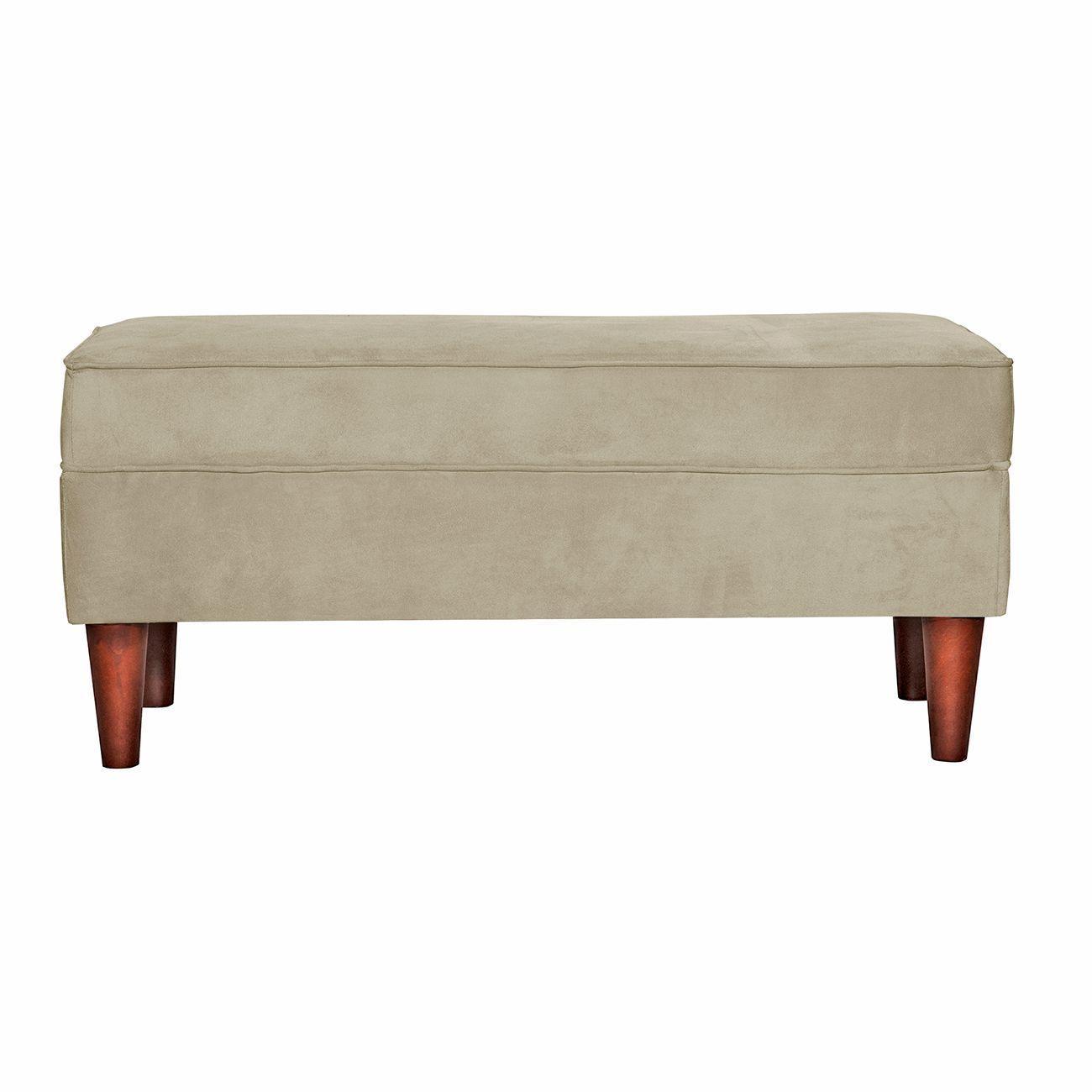 Banqueta Florencia Felpa Beige  100x45x42 cm-0
