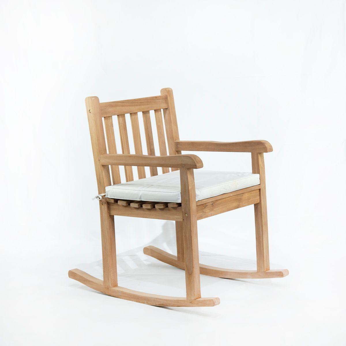 Silla mecedora madera de Teca-0
