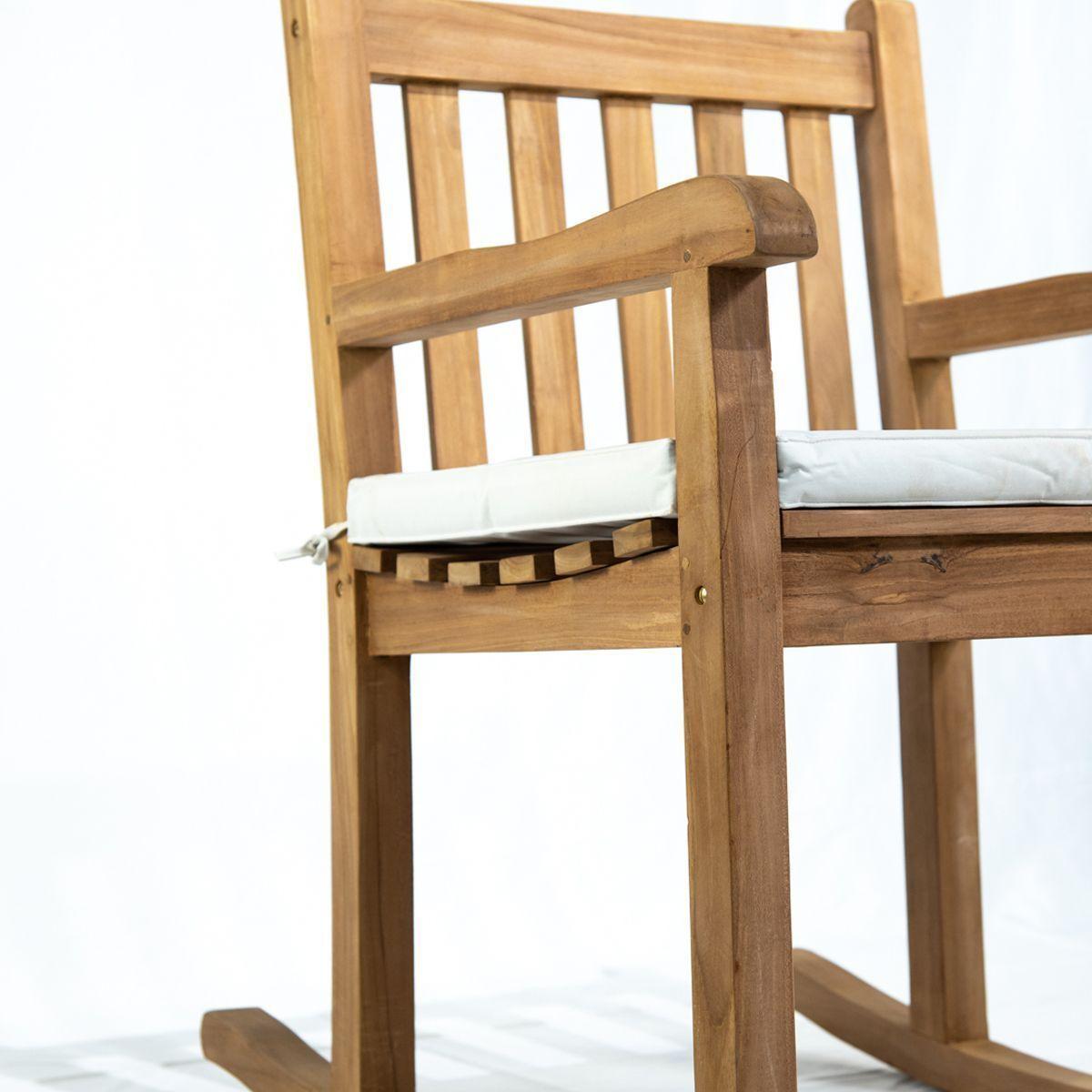 Silla mecedora madera de Teca-2