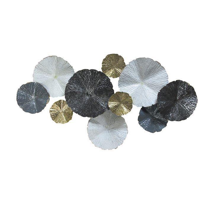 METAL WALL DECOR TEN CIRCLES (90 x 8 x 49 cm)-0