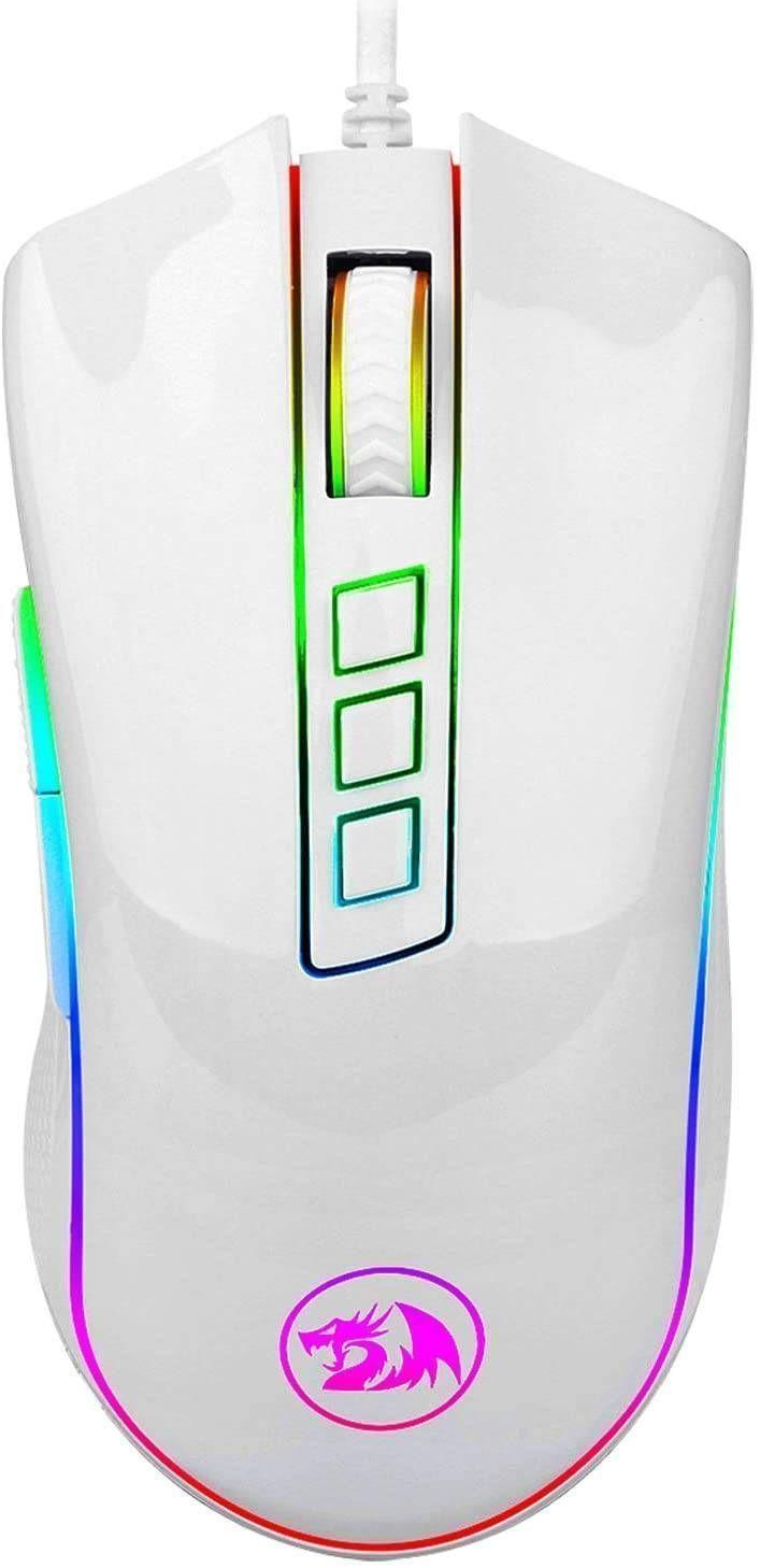 Mouse Gamer Redragon Cobra M711W, White-0