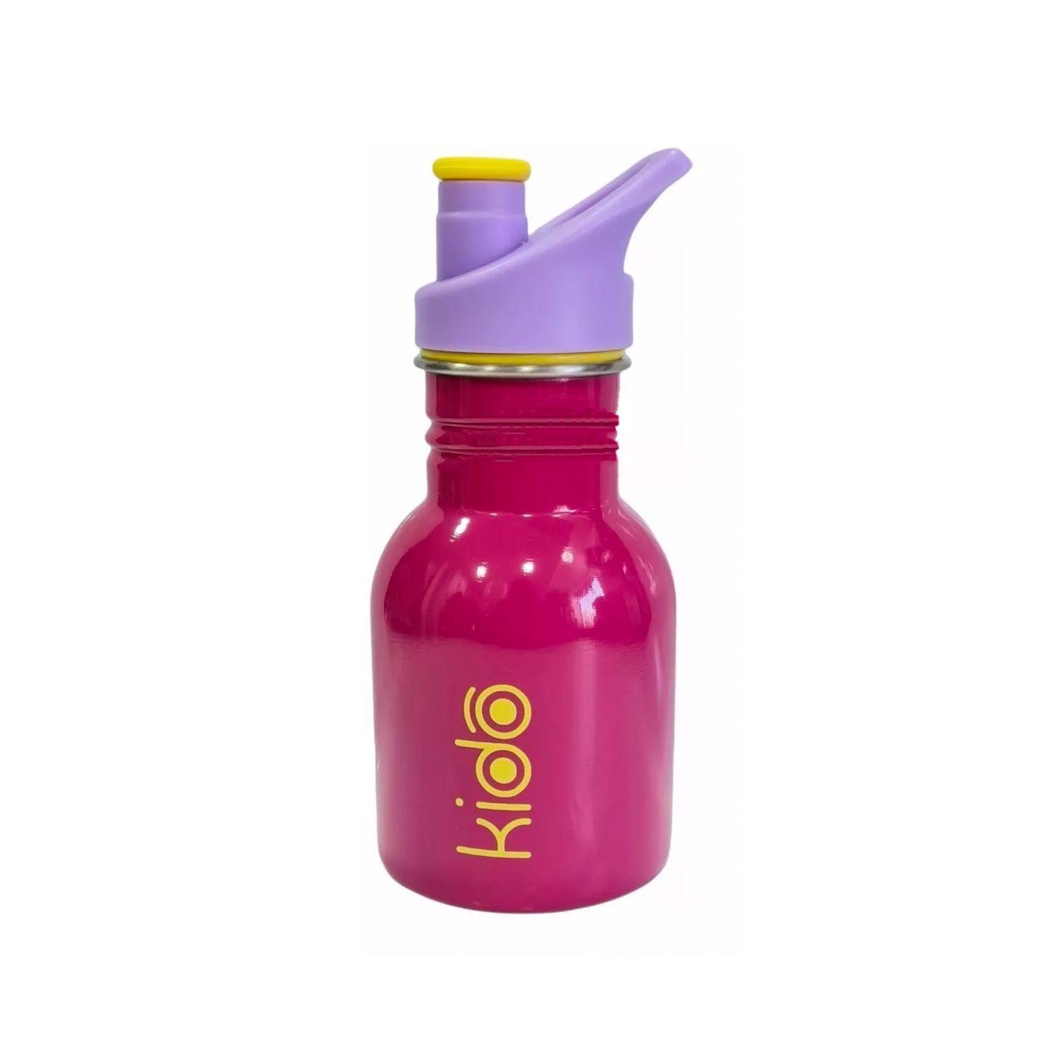 Botella Metálica con Asa Ergonómica 335 ml Amarillo/Fucsia/Morado/Rosa - KIDO-1