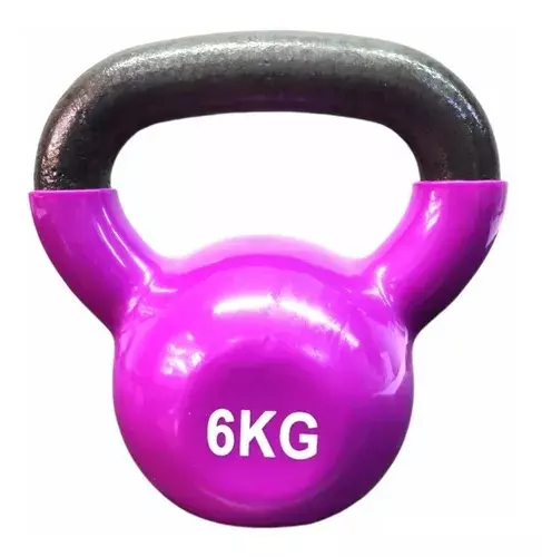 Pesa Rusa Kettlebell 6kg Acero Y Vinilo-0