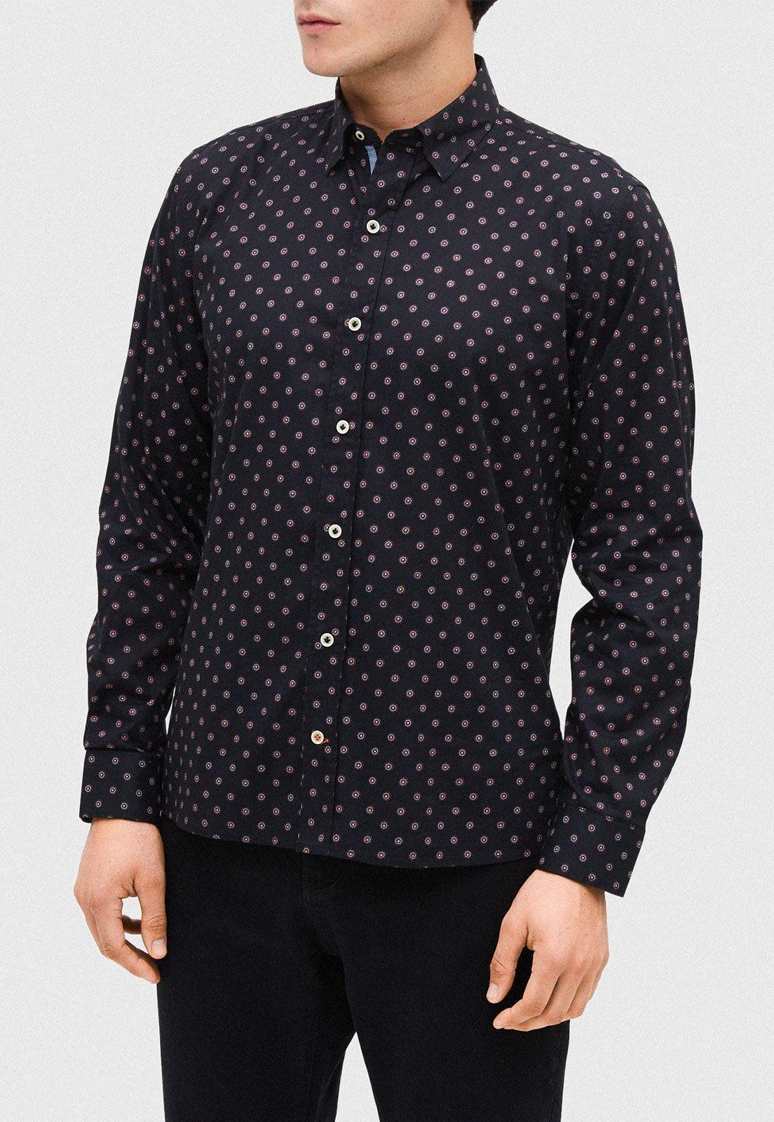 Camisa River. Fantasía. Negro--1