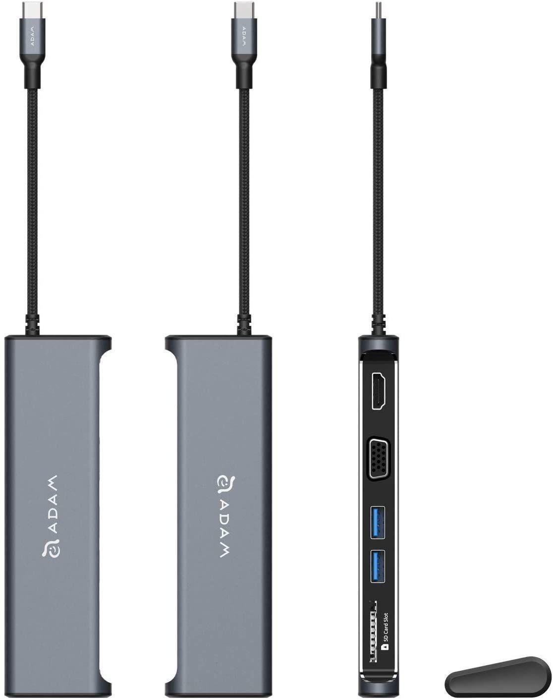 Hub USB-C a USB-A /HDMI/VGA/SD  CASA A03-2