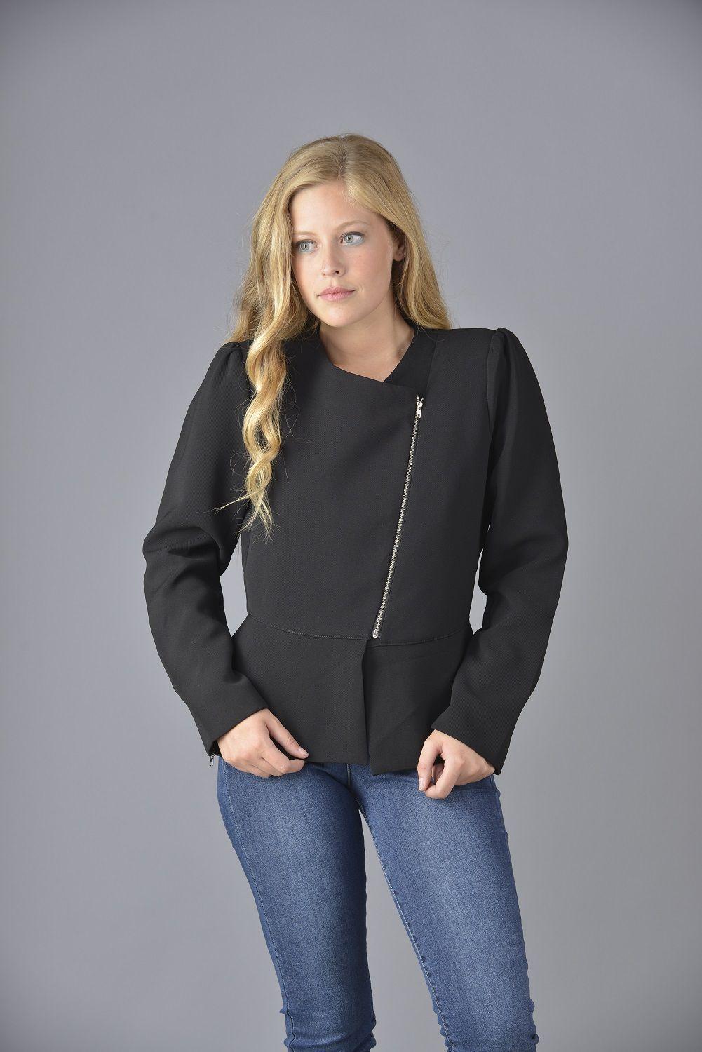 Blazer con cierre negro-2