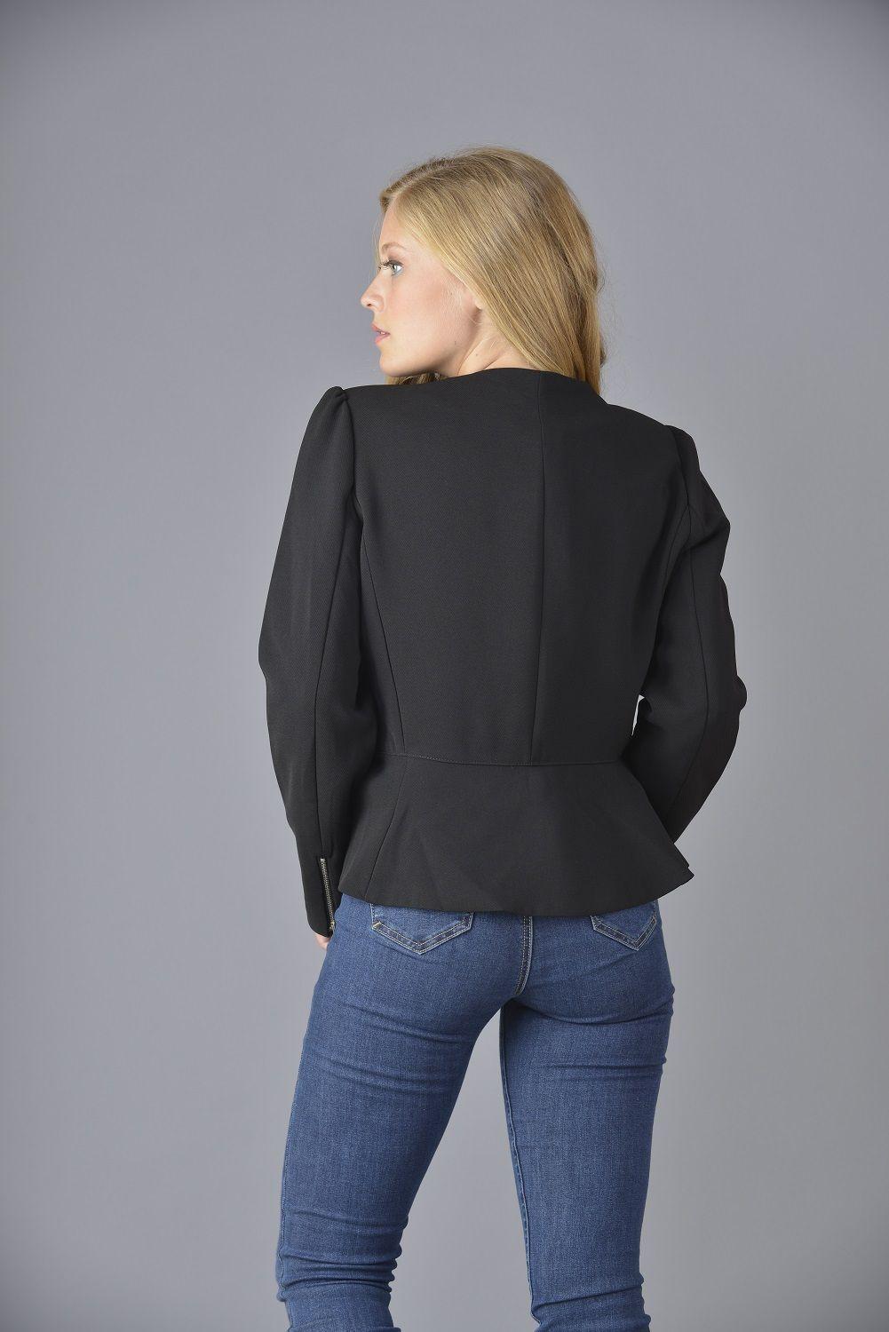 Blazer con cierre negro-1